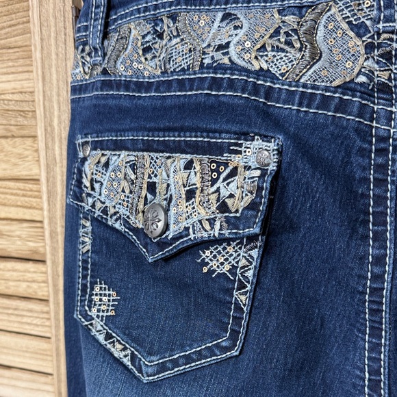 Cato Jeans Dark Blue Denim Capri Plus Size 16 - Picture 8 of 11